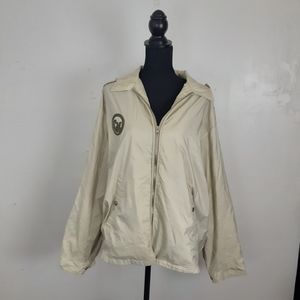 Vintage Y2K 90s Calvin Klein Windbreaker Jacket Unisex Full Zip Logo Patch